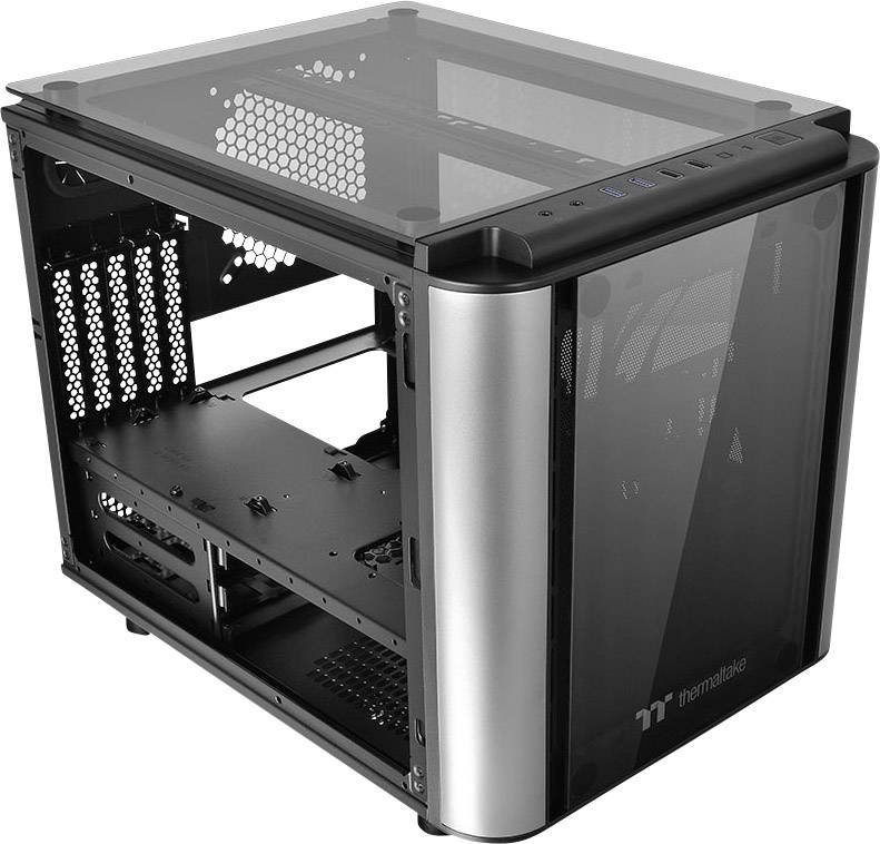 Thermaltake Level 20VT Mini-Tower PC-Gehäuse Schwarz 1 vorinstallierter Lüfter, LCS Kompatibel, Seitenfenster, Staubfilter
