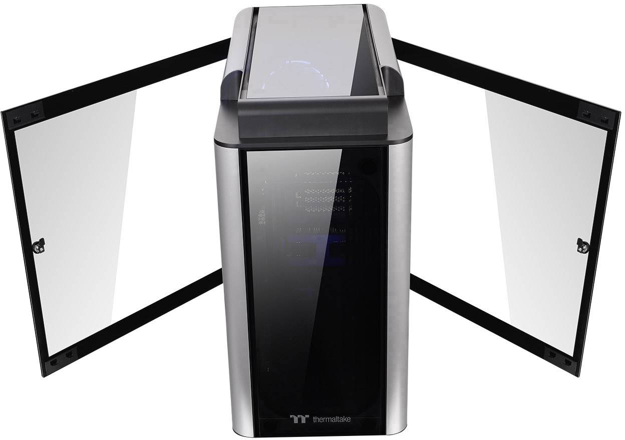 Thermaltake Level 20GT Full Tower PC-Gehäuse Schwarz 1 Vorinstallierter LED Lüfter, LCS Kompatibel, Seitenfenster, Staubfilter