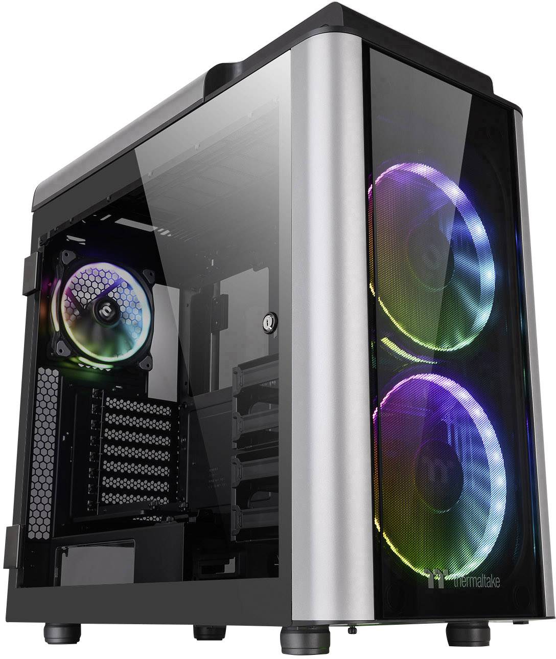 Thermaltake Level 20GT RGB Plus Full Tower PC-Gehäuse Schwarz 3 Vorinstallierte LED Lüfter, LCS Kompatibel, Seitenfenster