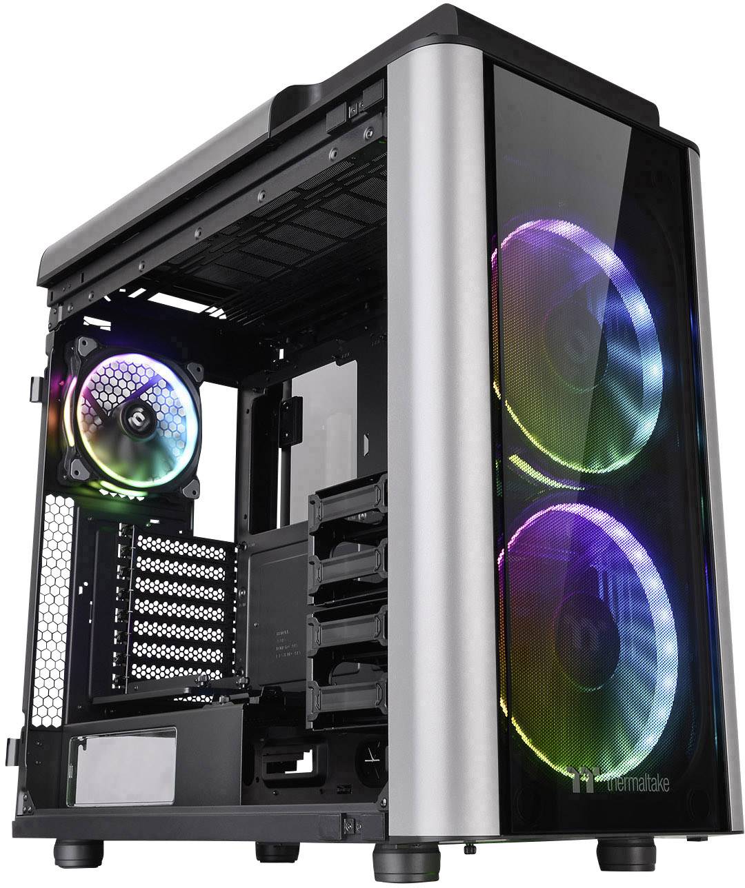Thermaltake Level 20GT RGB Plus Full Tower PC-Gehäuse Schwarz 3 Vorinstallierte LED Lüfter, LCS Kompatibel, Seitenfenster