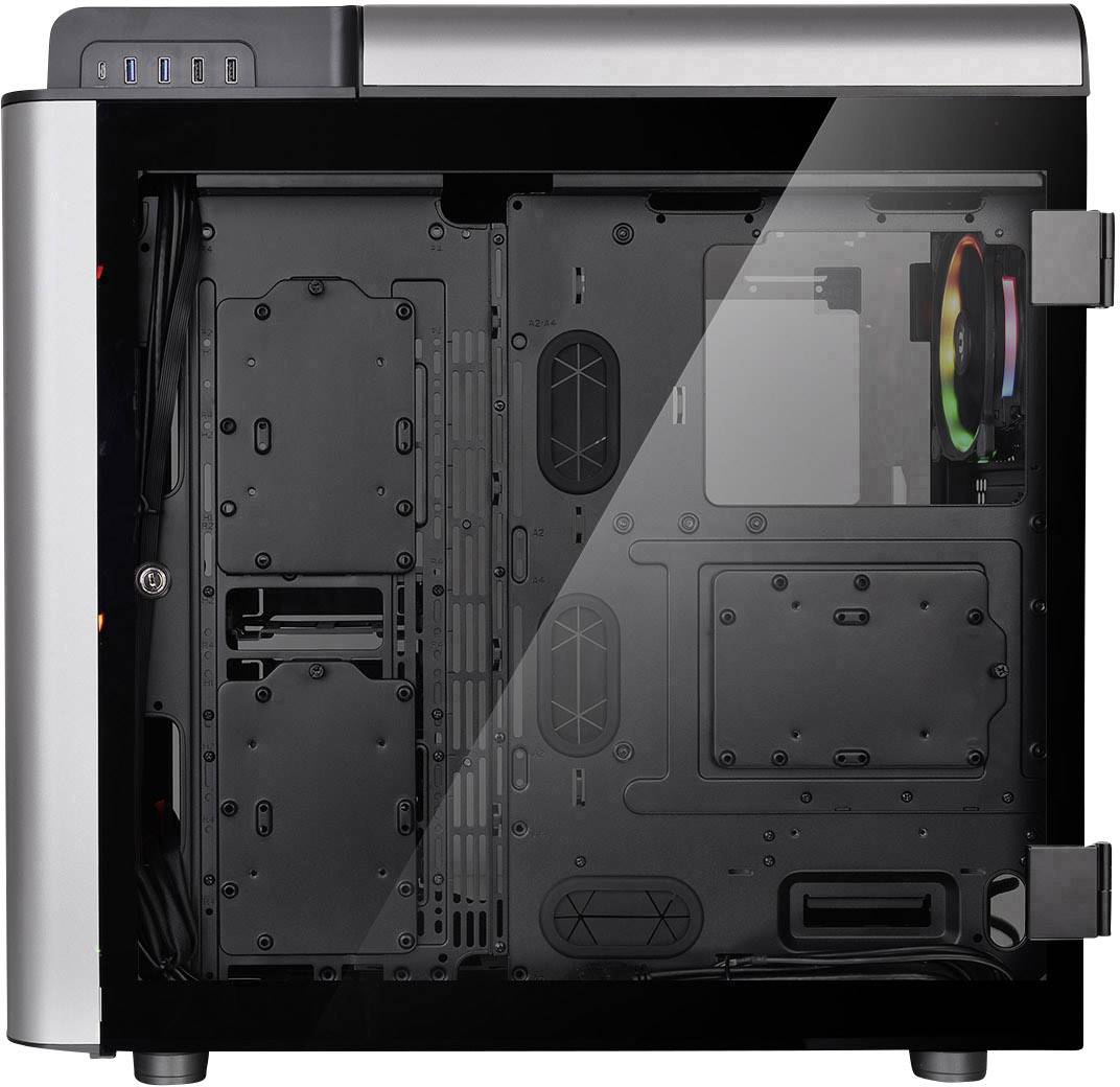 Thermaltake Level 20GT RGB Plus Full Tower PC-Gehäuse Schwarz 3 Vorinstallierte LED Lüfter, LCS Kompatibel, Seitenfenster