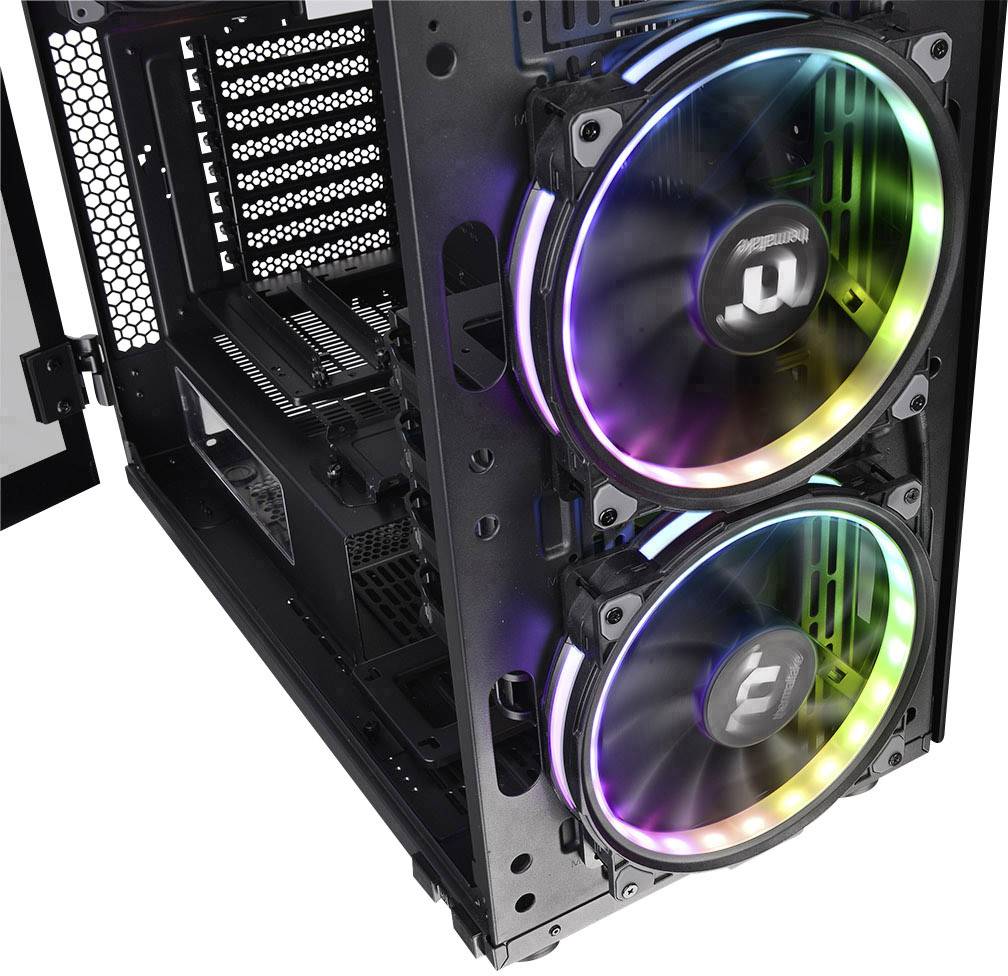Thermaltake Level 20GT RGB Plus Full Tower PC-Gehäuse Schwarz 3 Vorinstallierte LED Lüfter, LCS Kompatibel, Seitenfenster
