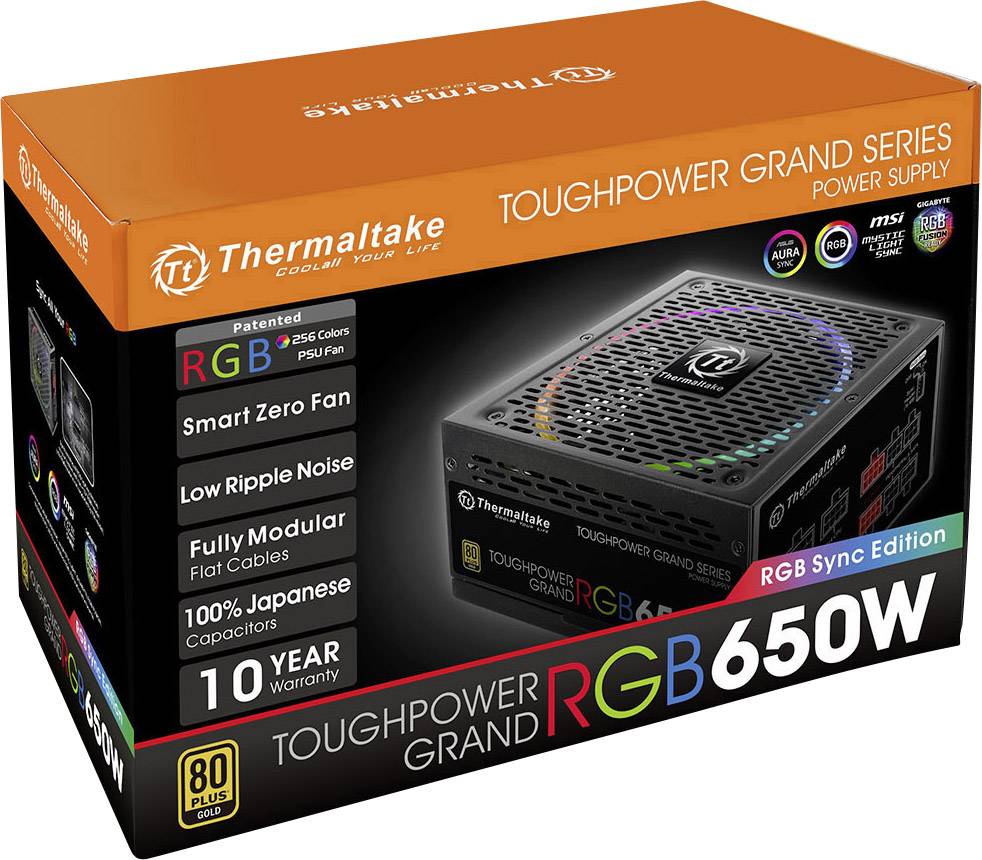 Thermaltake Toughpower Grand RGB Sync PC Netzteil 650 W ATX 80PLUS® Gold