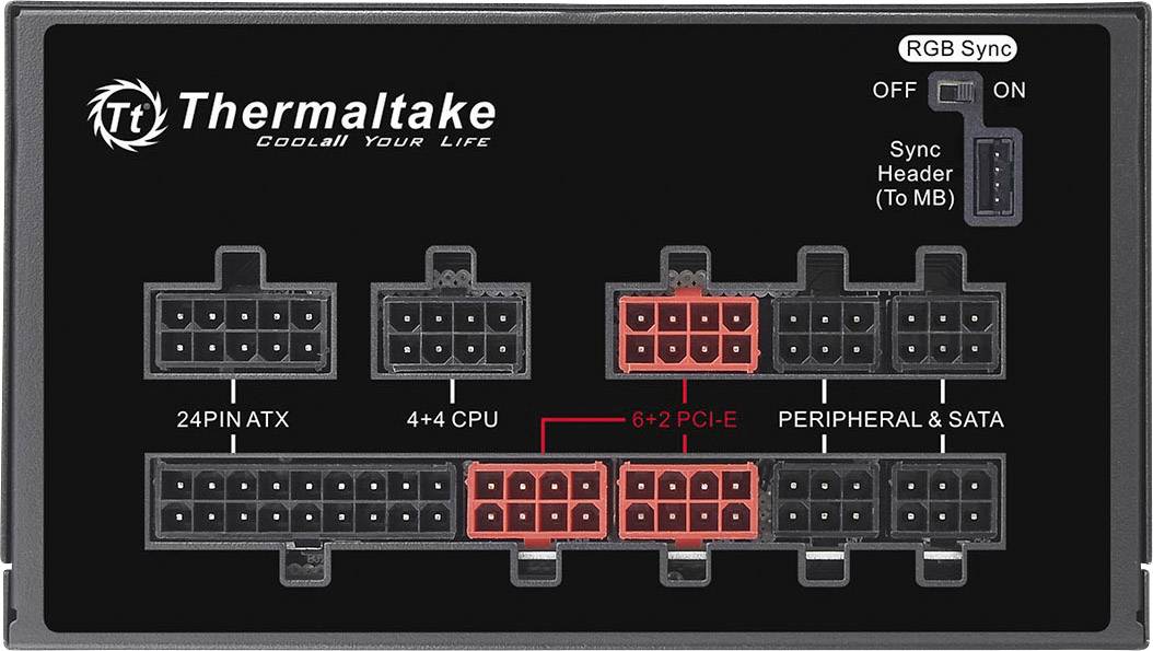 Thermaltake Toughpower Grand RGB Sync PC Netzteil 850 W ATX 80PLUS® Gold