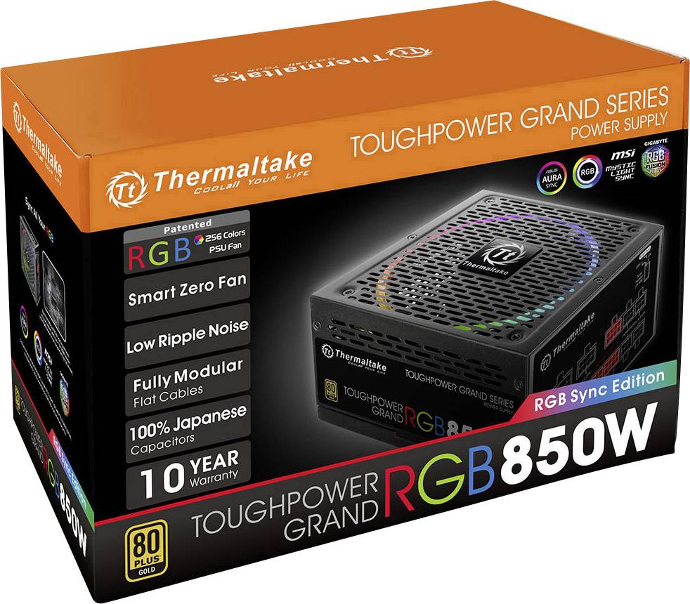 Thermaltake Toughpower Grand RGB Sync PC Netzteil 850 W ATX 80PLUS® Gold