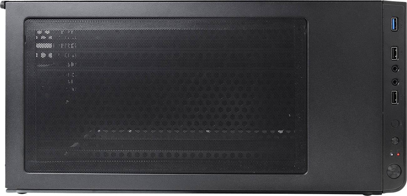 Thermaltake V200 Tempered Glass Midi-Tower PC-Gehäuse Schwarz 1 vorinstallierter Lüfter, Seitenfenster, Staubfilter, Werkzeugfreie Festplatteninsta