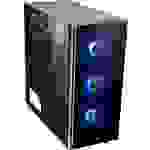 Thermaltake V200 Tempered Glass RGB Midi-Tower PC-Gehäuse Schwarz 1 vorinstallierter Lüfter, 3 Vorinstallierte LED Lüfter