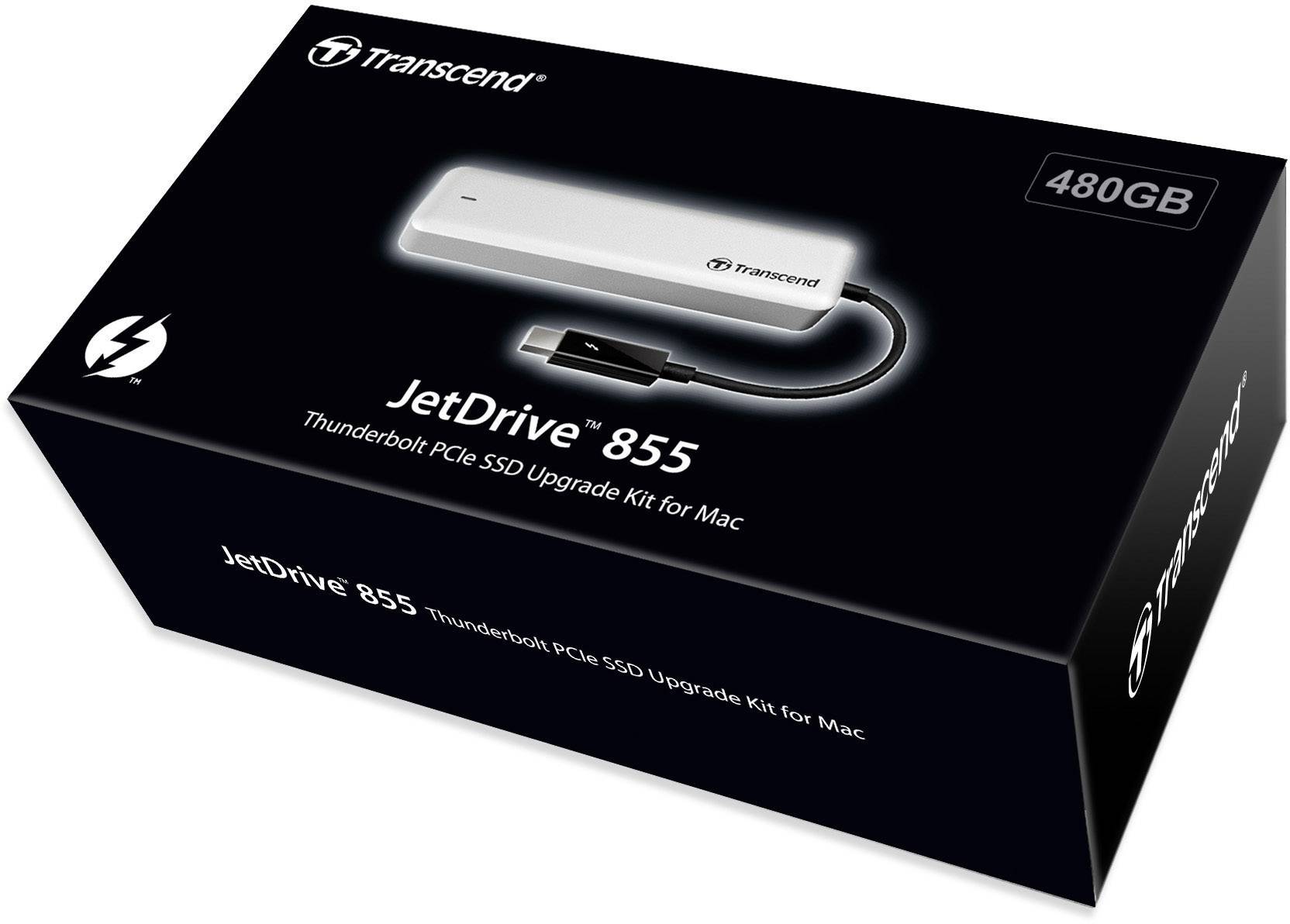 Transcend JetDrive™ 855 Mac 480 GB Externe SSD Thunderbolt 3 Silber TS480GJDM855