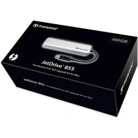 Transcend JetDrive™ 855 Mac 480 GB Externe SSD Thunderbolt 3 Silber TS480GJDM855 Transcend JetDrive™ 855 Mac 480 GB Externe SSD Thunderbolt 3 Silber TS480GJDM855