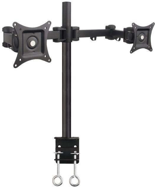 TECHly ICA-LCD-482-D Monitor-Tischhalterung 2 33,0 cm (13") - 68,6 cm (27") Schwarz Drehbar, Höhenverstellbar, Neigbar, Schwenkbar, Stand