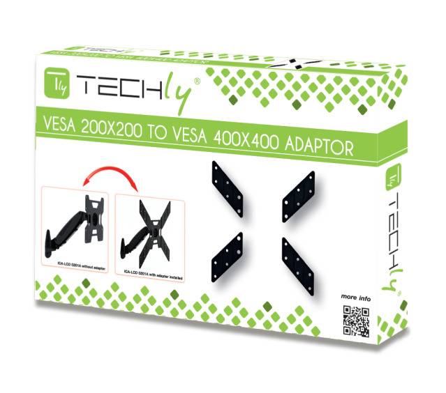 TECHly VESA-Adapter Passend für Serie (Halter): Universal Schwarz