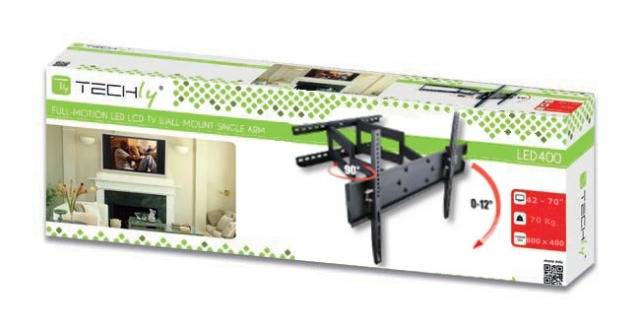 TECHly ICA-PLB-147XL TV-Wandhalterung 106,7 cm (42") - 177,8 cm (70") Neigbar, Schwenkbar Für Ecken-Montage