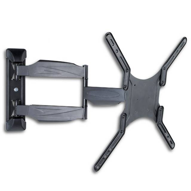 TECHly - Befestigungskit (Schnittstellengabel, 3 Gelenke, Schwenkarm-Wandhalterung) - für LCD-Display - Schwarz - Bildsc