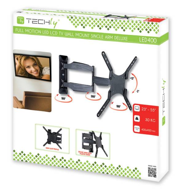 TECHly ICA-PLB-171M TV-Wandhalterung 58,4 cm (23") - 139,7 cm (55") Neigbar, Schwenkbar