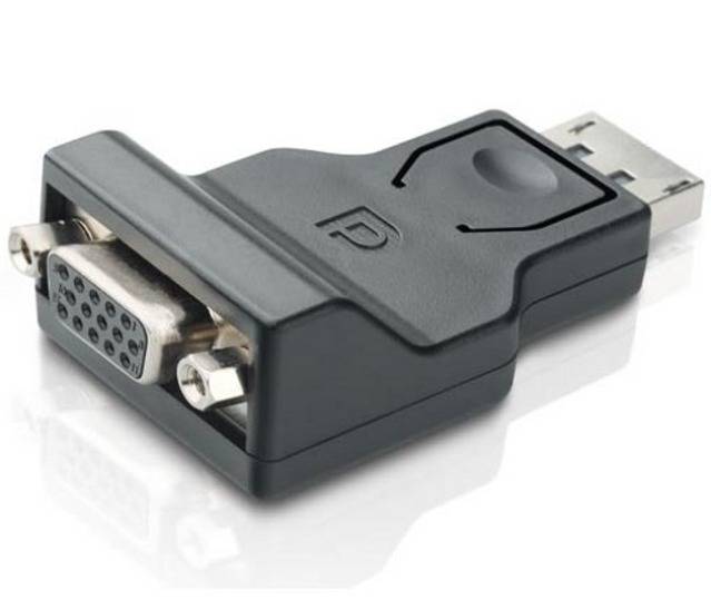 TECHly DisplayPort / VGA Adapter [1x DisplayPort Stecker - 1x VGA-Buchse] Schwarz 15.00 cm