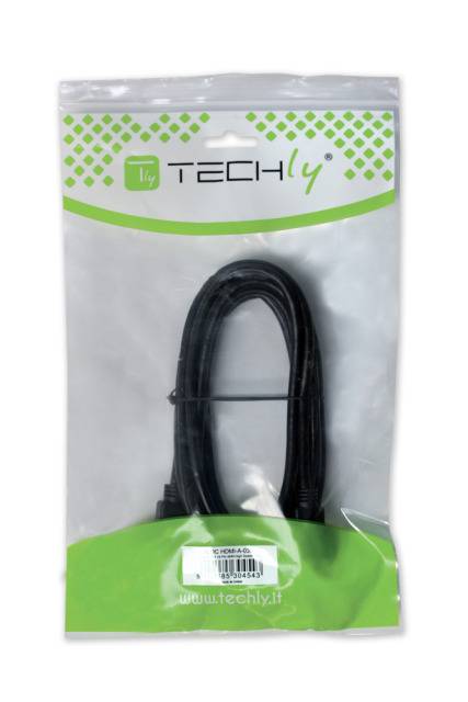 TECHly HDMI Anschlusskabel 5.00 m Schwarz ICOC-HDMI-LE-050