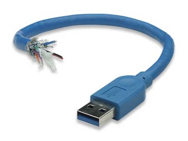 TECHly USB-Kabel USB 3.2 Gen1 USB-A Stecker, USB-A Buchse 3.00 m Blau vergoldete Steckkontakte ICOCU3-AA-30-EX