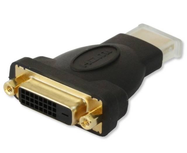 TECHly IADAP-HDMI-606 HDMI / DVI Adapter [1x HDMI-Stecker - 1x DVI-Buchse 24+1pol.] Schwarz