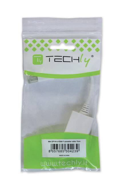 TECHly IADAP-USB31-HU31 USB / HDMI Adapter [1x USB-C® Stecker - 1x HDMI-Buchse, USB-C® Buchse] Weiß 15.00 cm