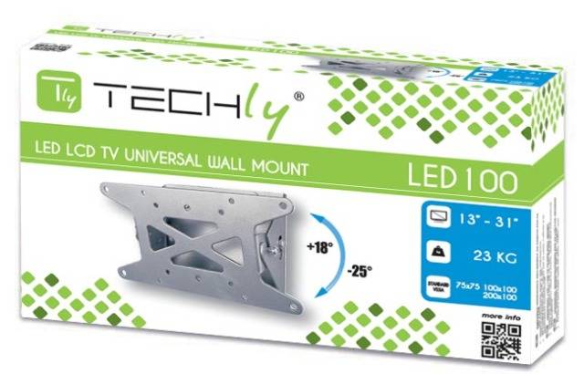 TECHly ICA-LCD-109 TV-Wandhalterung 33,0 cm (13") - 78,7 cm (31") Neigbar