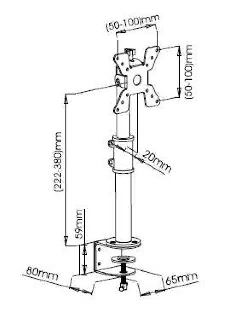 Befestigungskit (Spannbefestigung für Tisch, Stange, Halterung für Display) für