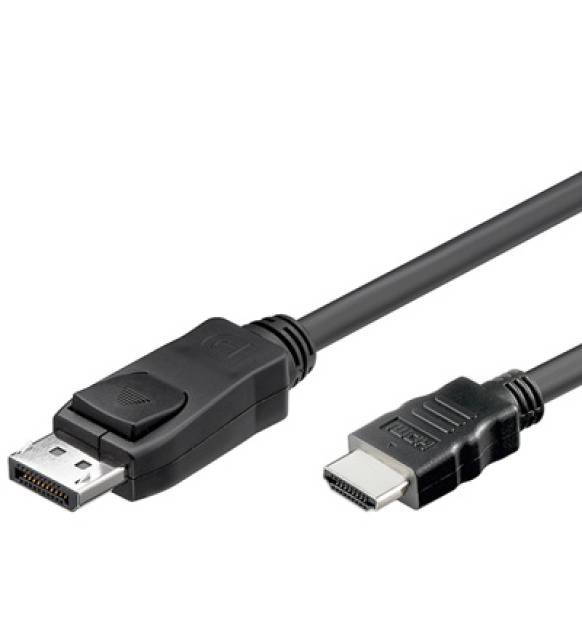 TECHly DisplayPort / HDMI Anschlusskabel 1.00 m Schwarz ICOC-DSP-H-010 DisplayPort-Kabel