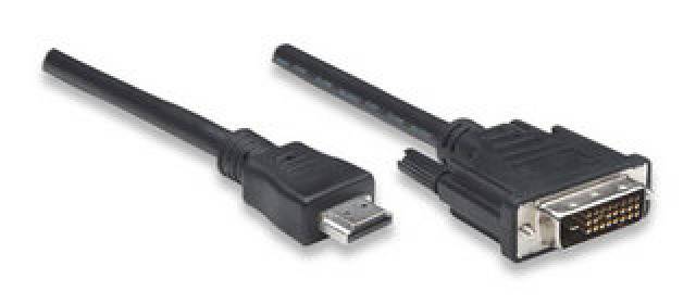 TECHly HDMI / DVI Anschlusskabel 1.80 m Schwarz ICOC-HDMI-D-018 HDMI-Kabel