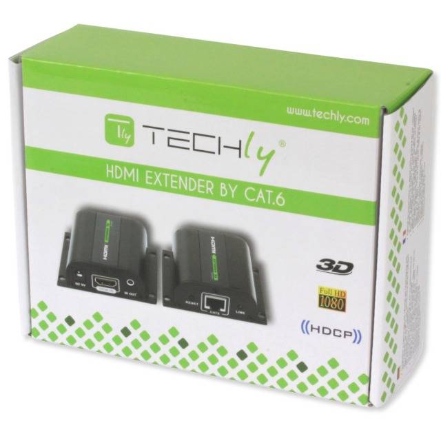 Techly Extender HDMI Full HD on cable Cat.5E / 6 / 6A / 7 max 60m Autoregulated