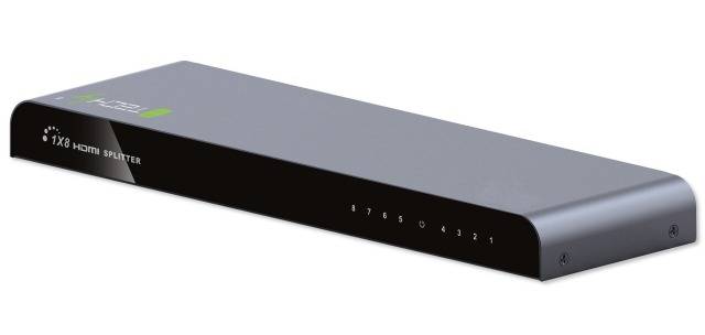 TECHly IDATA-HDMI2-4K8 8 Port HDMI-Splitter 3840 x 2160 Pixel Schwarz