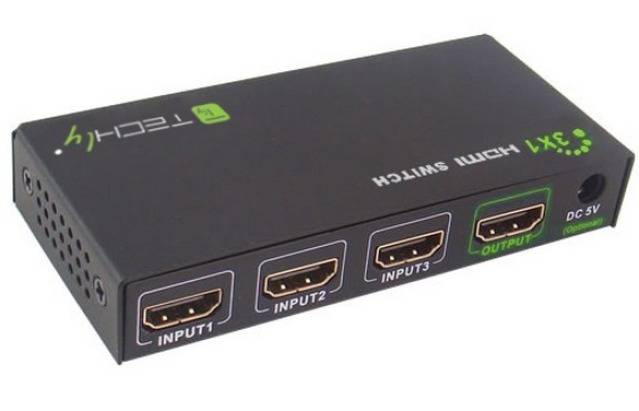 TECHly IDATA-HDMI-4K31 3 Port HDMI-Switch 1920 x 1080 Pixel