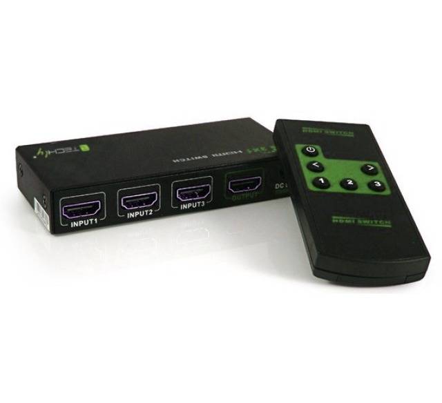 TECHly IDATA-HDMI-4K31 3 Port HDMI-Switch 1920 x 1080 Pixel