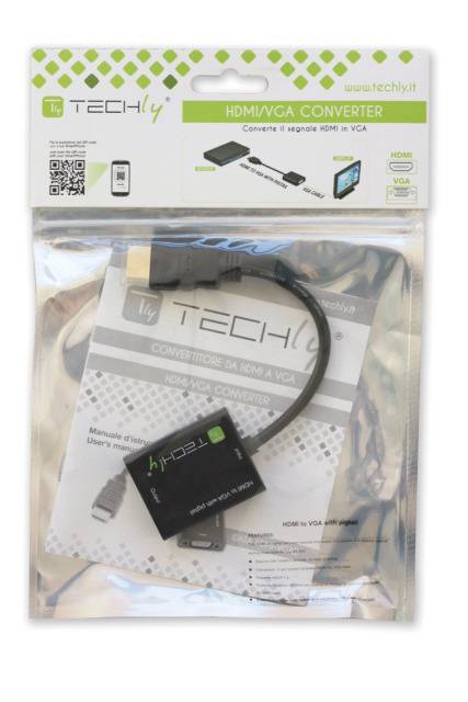 TECHly AV Konverter IDATA-HDMI-VGA2A [HDMI - VGA, Klinke]