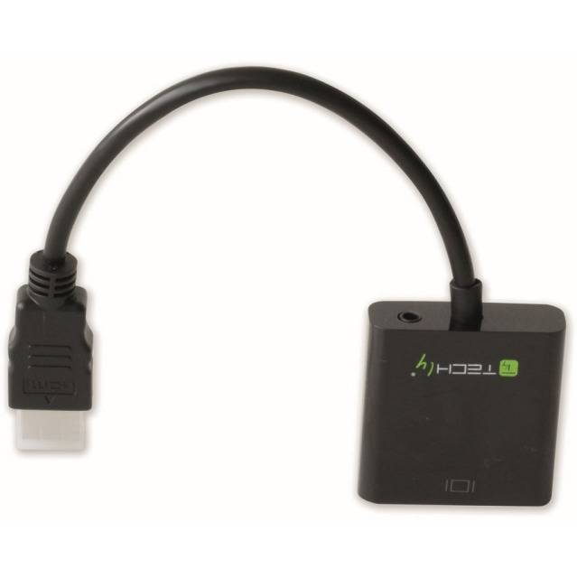 TECHly - Videokonverter - HDMI - VGA - Schwarz