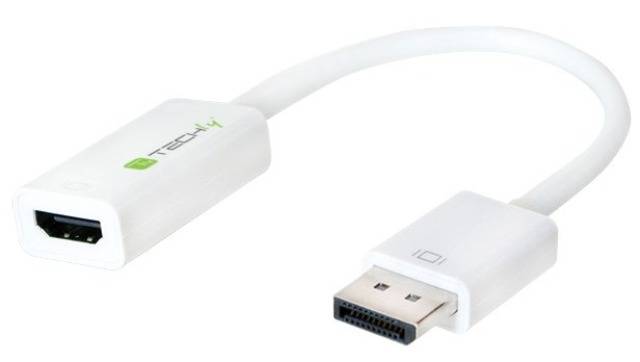 TECHly IADAP-DP-HDMIF2 DisplayPort / HDMI Adapter [1x DisplayPort Stecker - 1x HDMI-Buchse] Schwarz 15.00 cm
