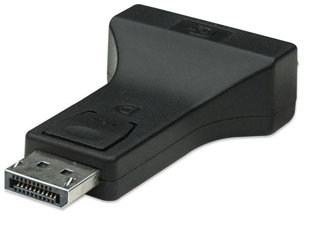 TECHly IADAP-DSP-229 DisplayPort / DVI Adapter [1x DisplayPort Stecker - 1x DVI-Buchse 24+5pol.] Schwarz