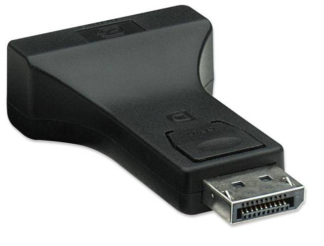 TECHly IADAP-DSP-229 DisplayPort / DVI Adapter [1x DisplayPort Stecker - 1x DVI-Buchse 24+5pol.] Schwarz