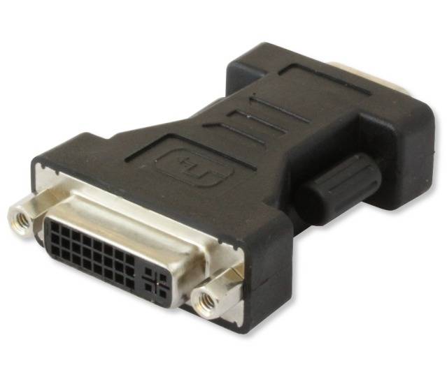 TECHly IADAP-DVI-9100 VGA / DVI Adapter [1x VGA-Stecker - 1x DVI-Buchse 24+5pol.] Schwarz