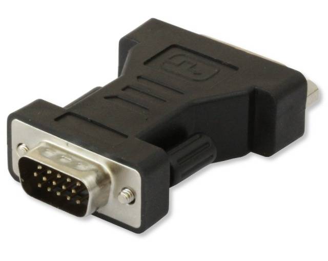 TECHly IADAP-DVI-9100 VGA / DVI Adapter [1x VGA-Stecker - 1x DVI-Buchse 24+5pol.] Schwarz