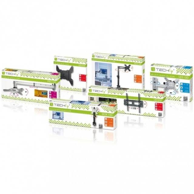TECHly ICA-CPLB-944D Dual TV-Deckenhalterung 81,3 cm (32") - 132,1 cm (52") Neigbar, Schwenkbar