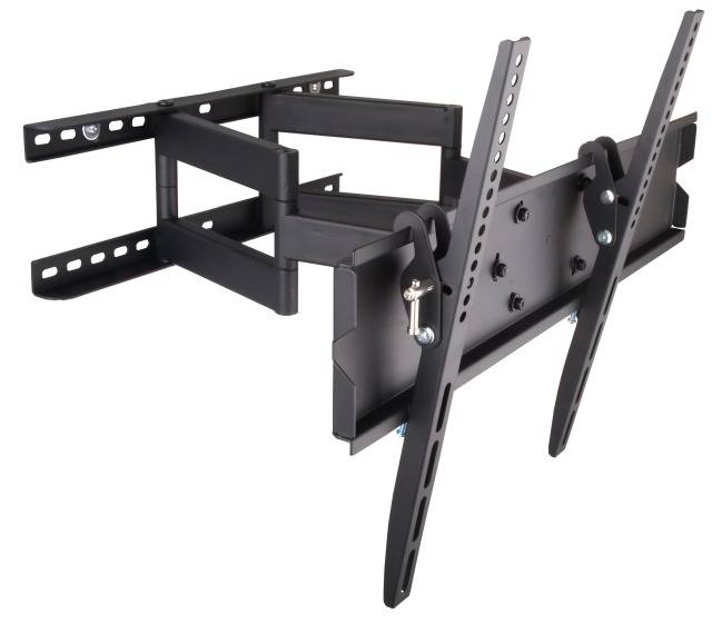 TECHly MOTION LED400 - Befestigungskit (Wandmontage, Doppelarm) - für Flachbildschirm - Schwarz - Bildschirmgröße: 58.4-