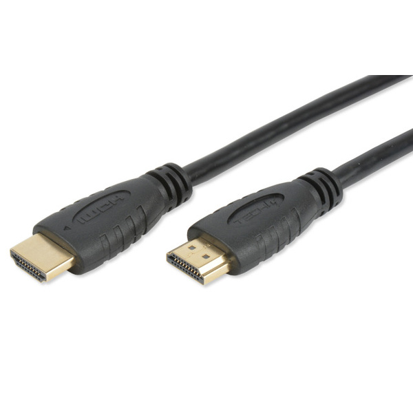 TECHly HDMI Anschlusskabel 1.00 m ICOC-HDMI2-4-010 Schwarz [1x HDMI-Stecker - 1x HDMI-Stecker]
