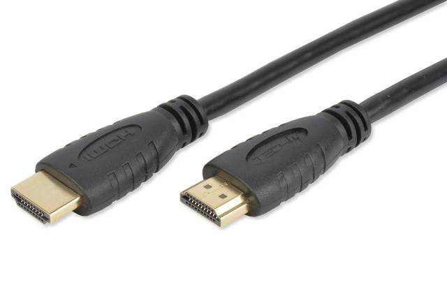 TECHly HDMI Anschlusskabel 2.00 m Schwarz ICOC-HDMI2-4-020 HDMI-Kabel