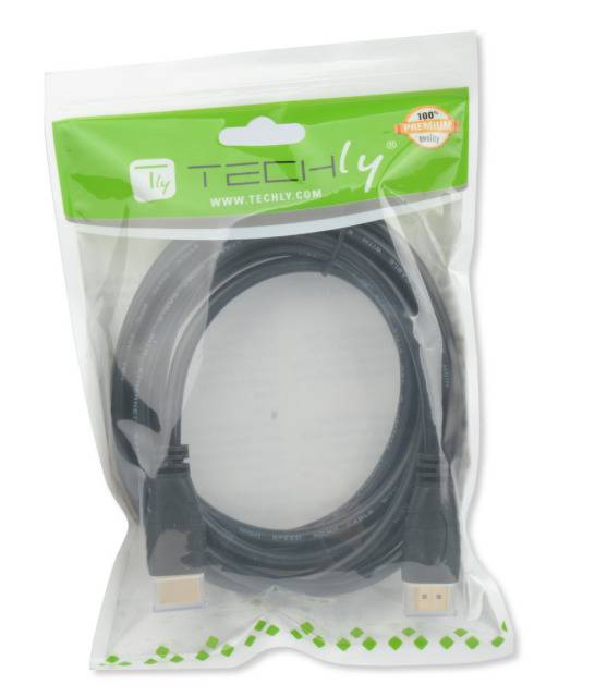 TECHly HDMI Anschlusskabel 2.00 m Schwarz ICOC-HDMI2-4-020 HDMI-Kabel