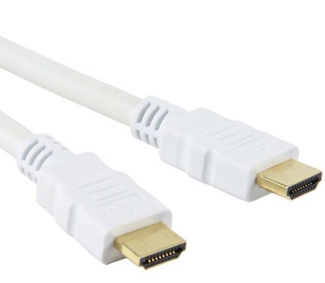 TECHly HDMI Anschlusskabel 5.00 m Weiß ICOC-HDMI-4-050WH HDMI-Kabel