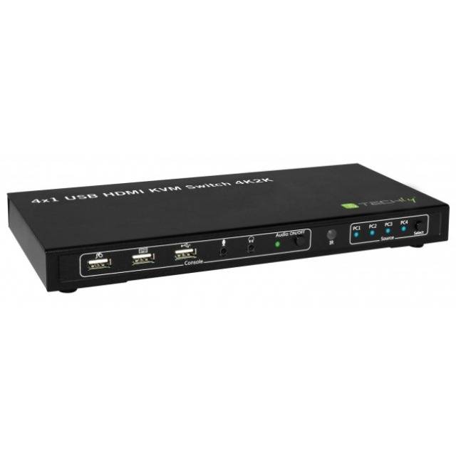 KVM-Umschalter USB, HDMI, 4K, 4-Wege