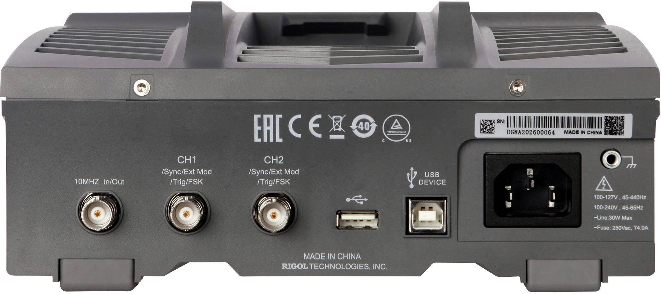 Rigol DG811 Funktionsgenerator netzbetrieben 10 MHz (max) 1-Kanal Arbiträr, Dreieck, Lorentzkurve, Puls, Rauschen, Rechteck, Sinus