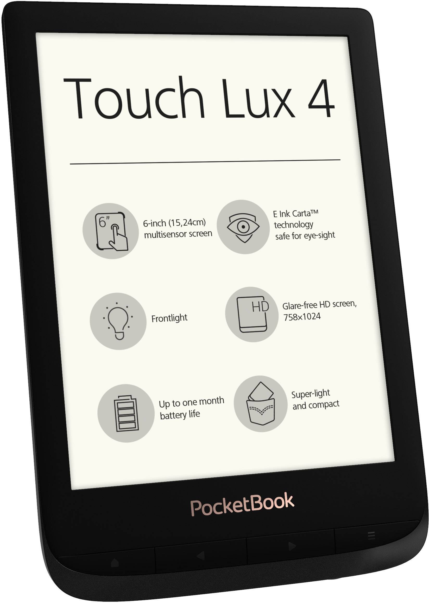 PocketBook Touch Lux 4 eBook-Reader 15.2 cm (6.0 Zoll) Schwarz