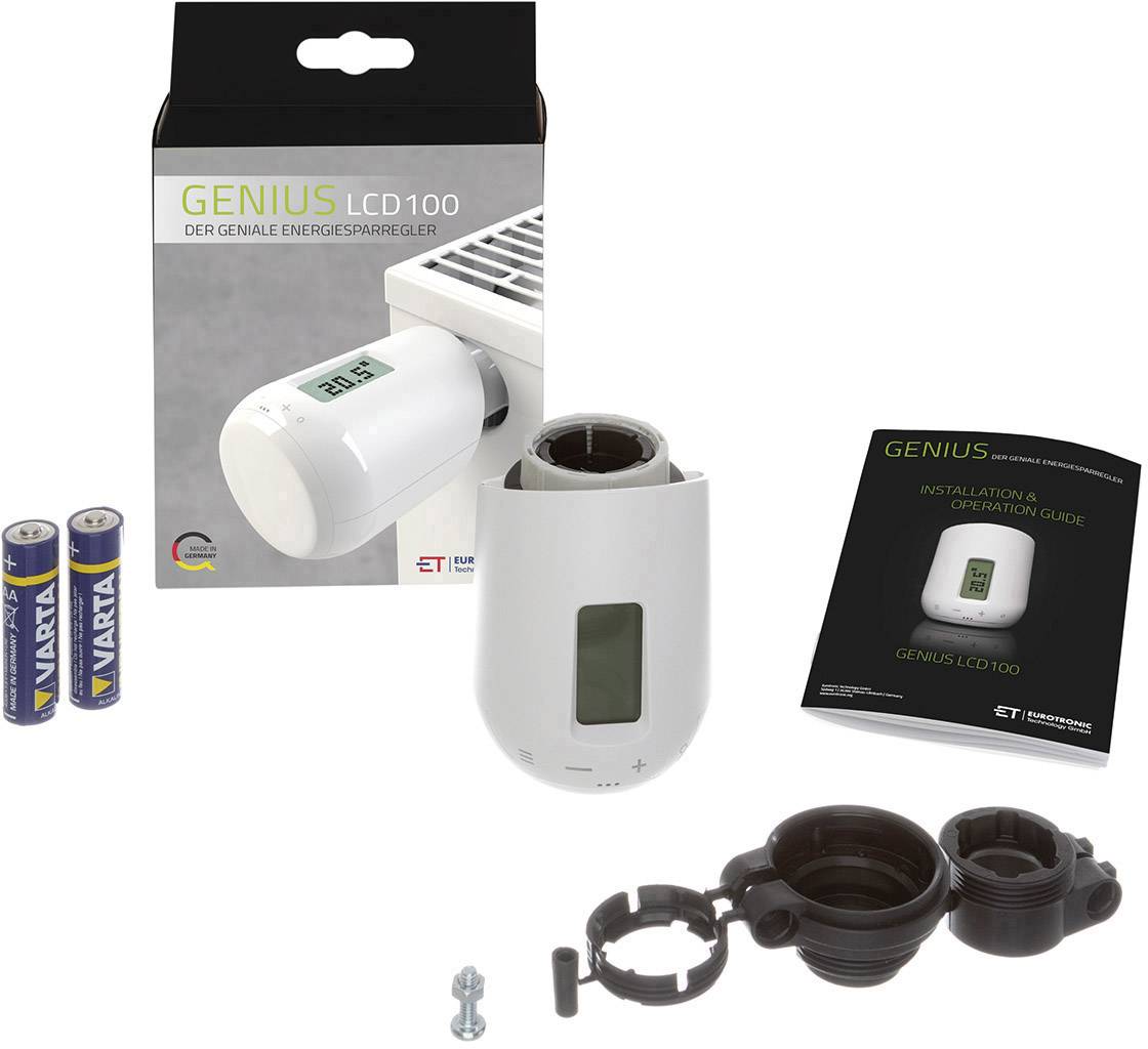 Eurotronic 700069 Genius LCD 100 Heizkörperthermostat elektronisch  8 bis 28 °C