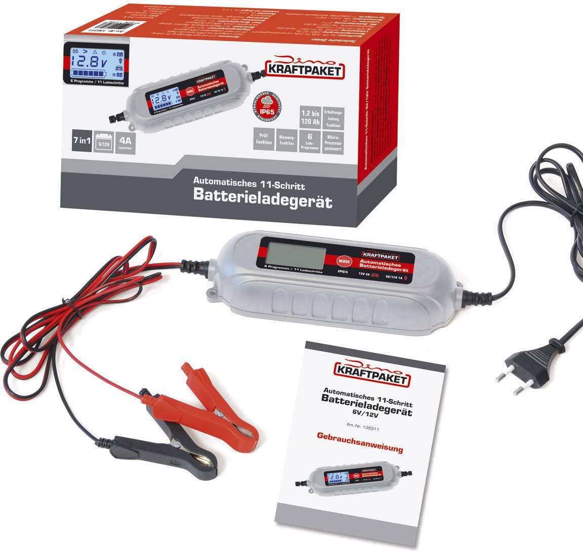 Dino KRAFTPAKET 136311 Automatikladegerät 12 V, 6V 0.8A 3.8A