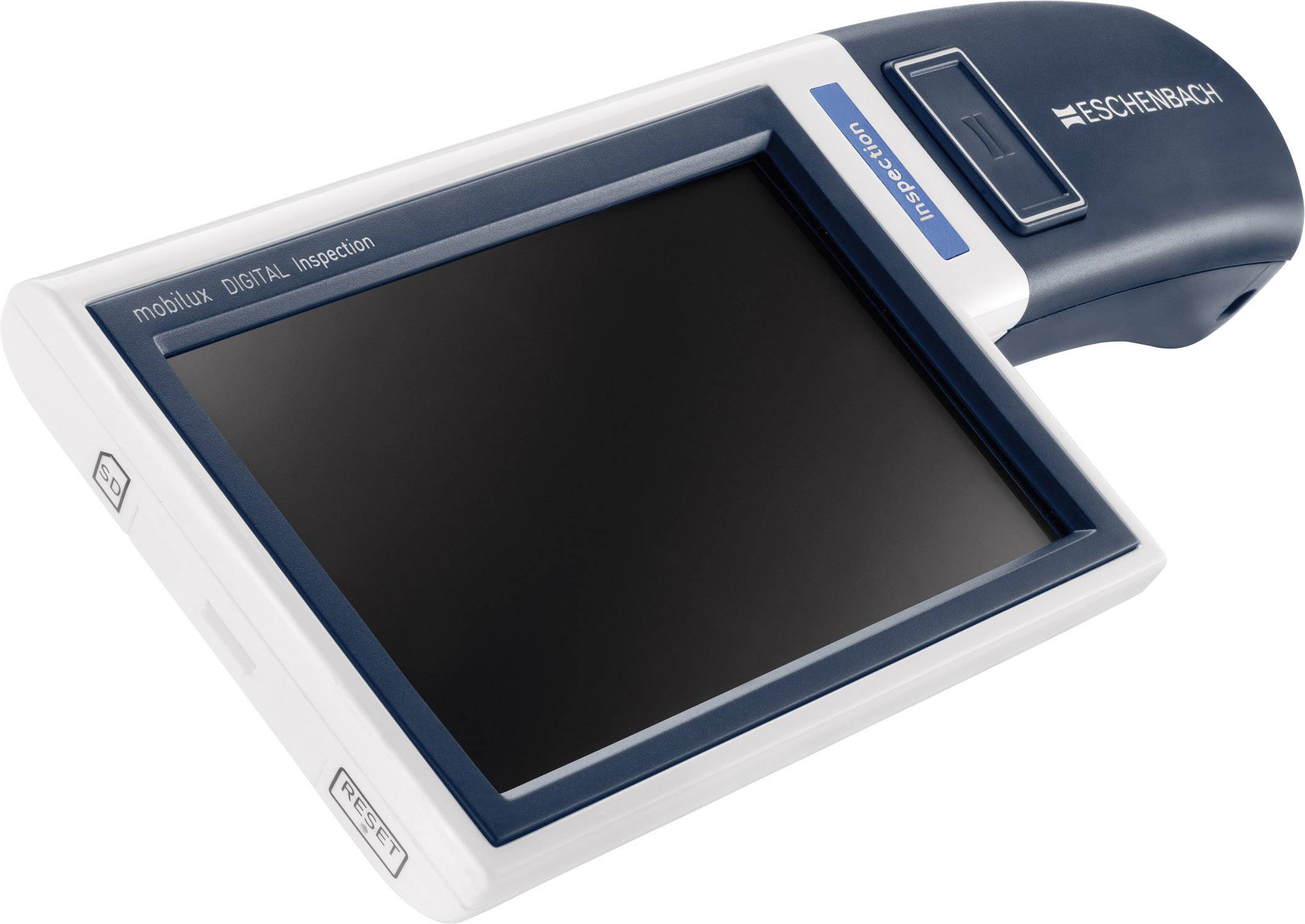 Eschenbach 1651101 mobilux® DIGITAL Inspection Messlupe mit Beleuchtung Vergrößerungsfaktor: 15 x Blau, Weiß